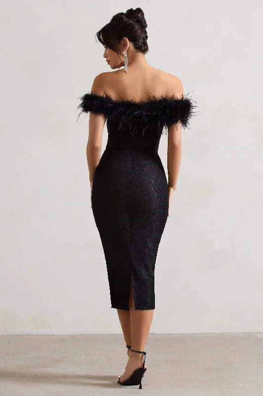 maiden-black-lace-bardot-midi-dress-with-feather-trim-cl132334002