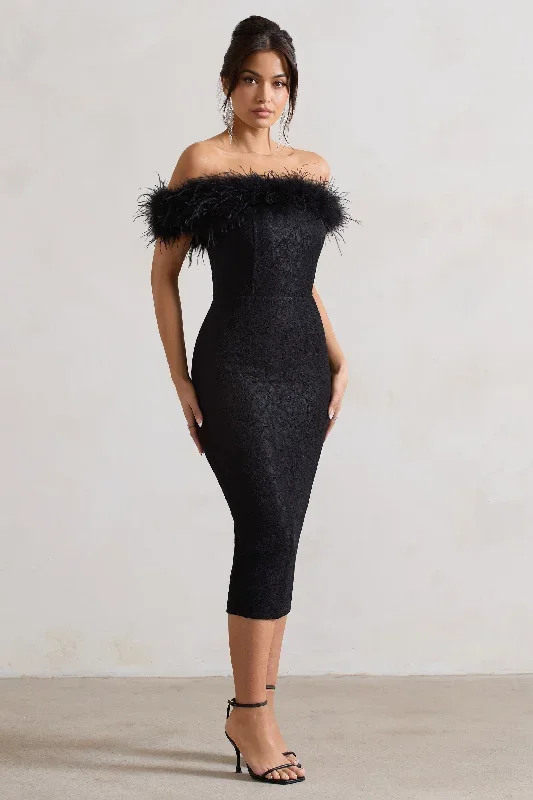 maiden-black-lace-bardot-midi-dress-with-feather-trim-cl132334002