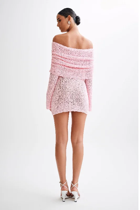 marisol-off-shoulder-boucle-mini-dress-baby-pink