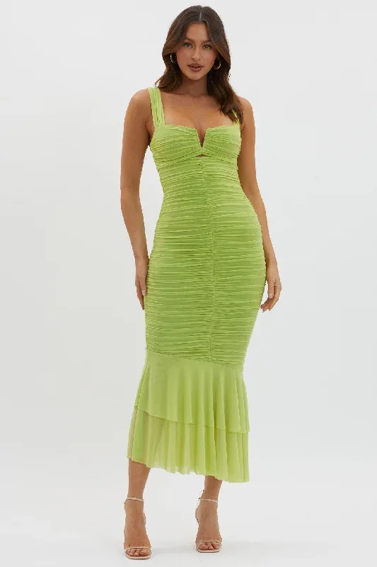 nadia-ruched-fishtail-maxi-dress-lime