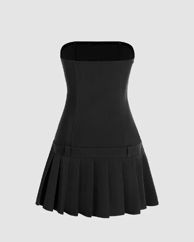 off-shoulder-pleated-cocktail-dress