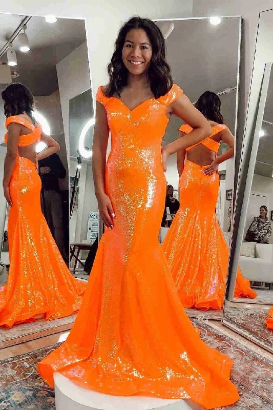 off-the-shoulder-orange-mermaid-long-prom-dress