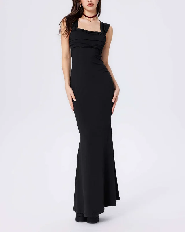 One Piece Black Cocktail Dress