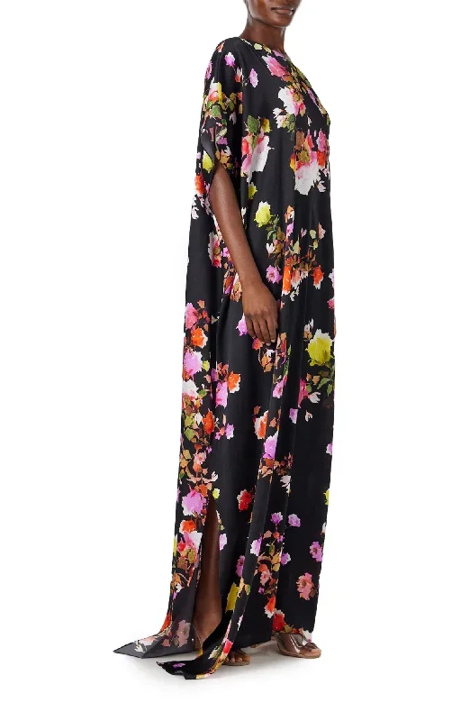 one-shoulder-noir-floral-caftan