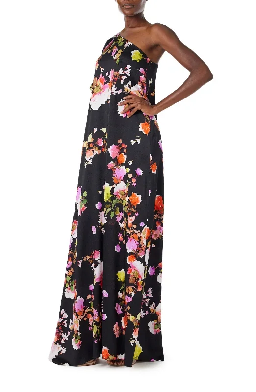 one-shoulder-noir-floral-caftan