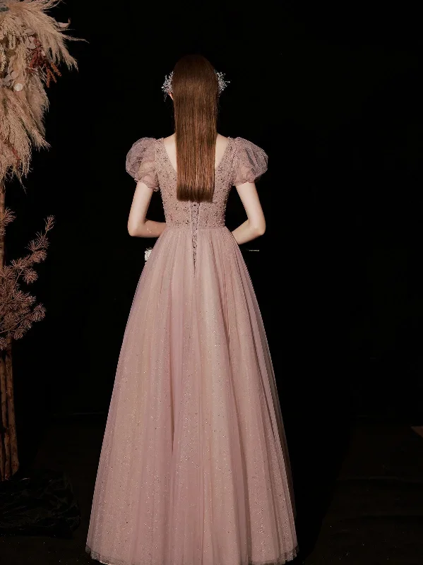 pink-a-line-tulle-lace-long-prom-dress-pink-tulle-formal-dress