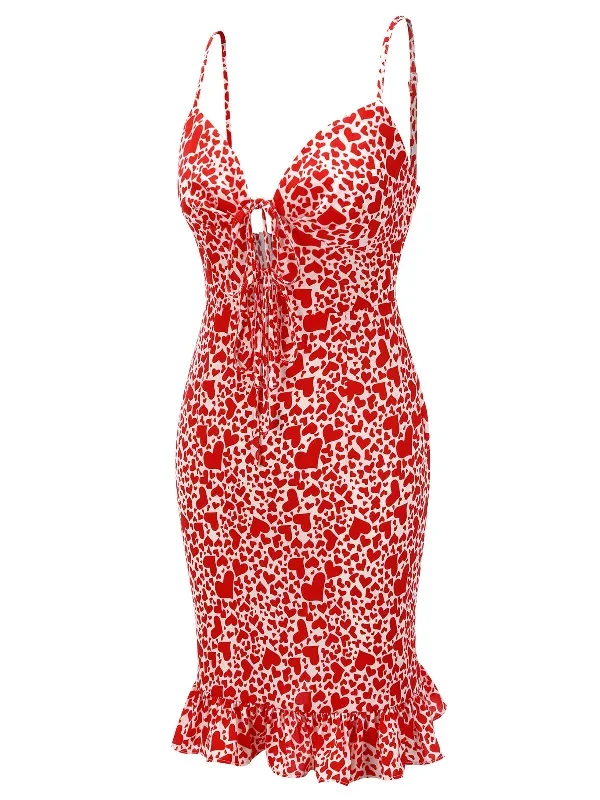 red-1960s-heart-strap-fishtail-dress