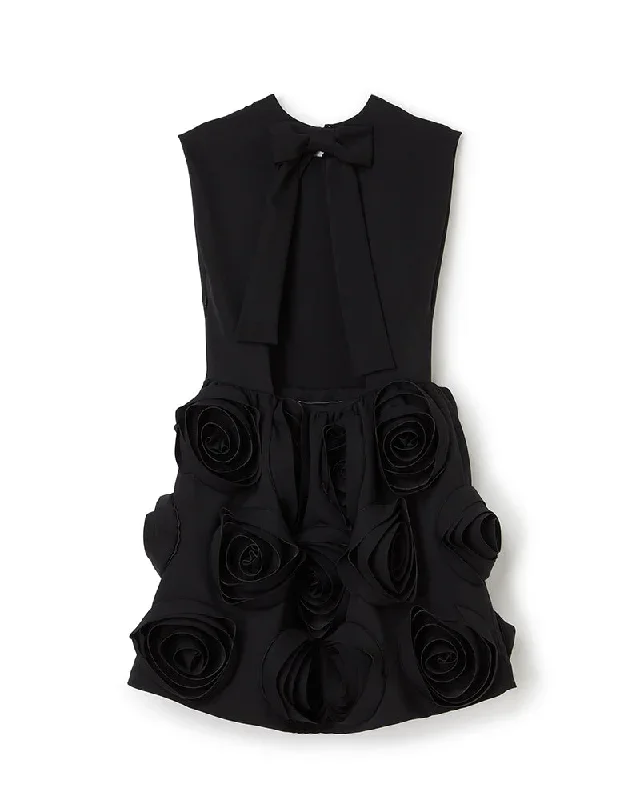 rose-applique-black-mini-dress