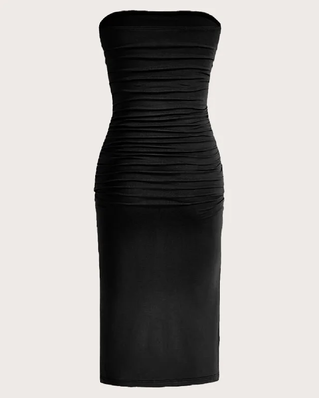 ruched-strapless-bodycon-tube-dress-in-black