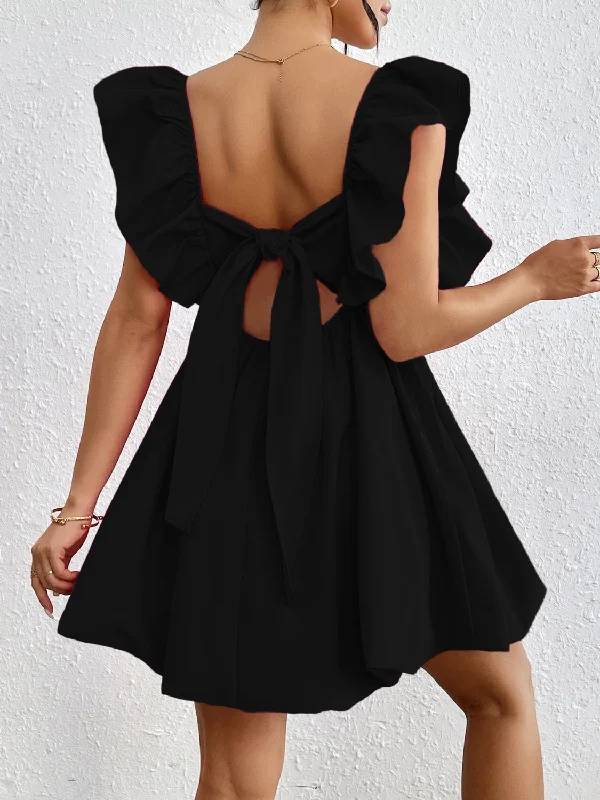 ruffled-v-neck-cap-sleeve-mini-dress-2