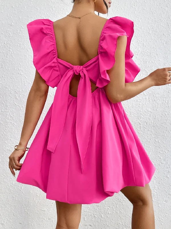 ruffled-v-neck-cap-sleeve-mini-dress-2