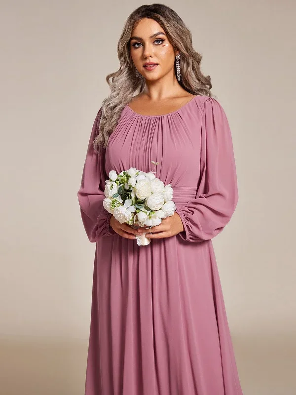 see-througth-puff-sleeve-chiffon-plus-size-bridesmaid-dress-es0106b