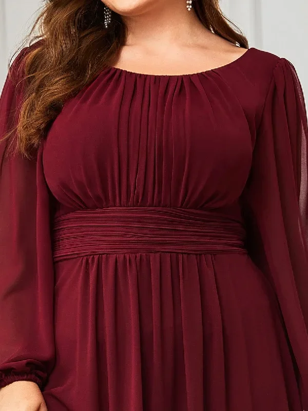 see-througth-puff-sleeve-chiffon-plus-size-bridesmaid-dress-es0106b