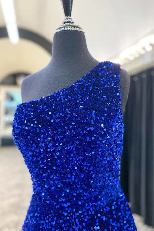 sequin-one-shoulder-a-line-short-cocktail-gown