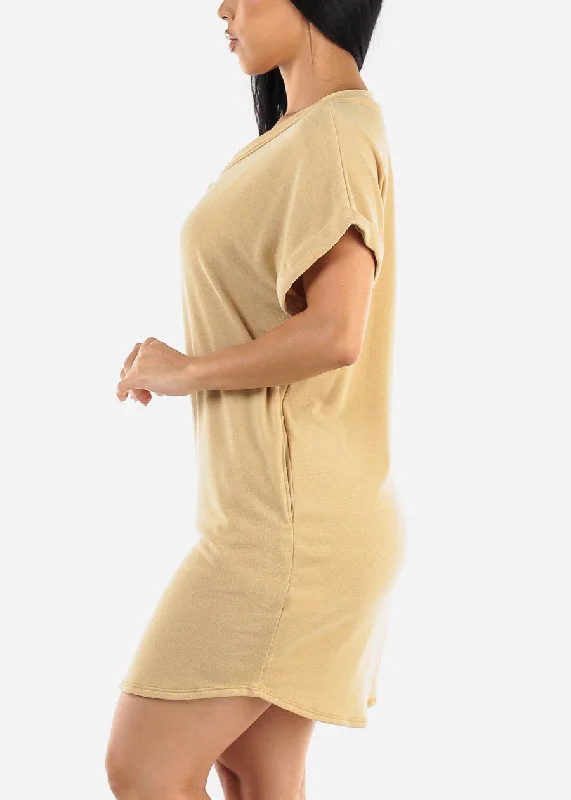 short-sleeve-vneck-mini-t-shirt-dress-mustard-d7577must