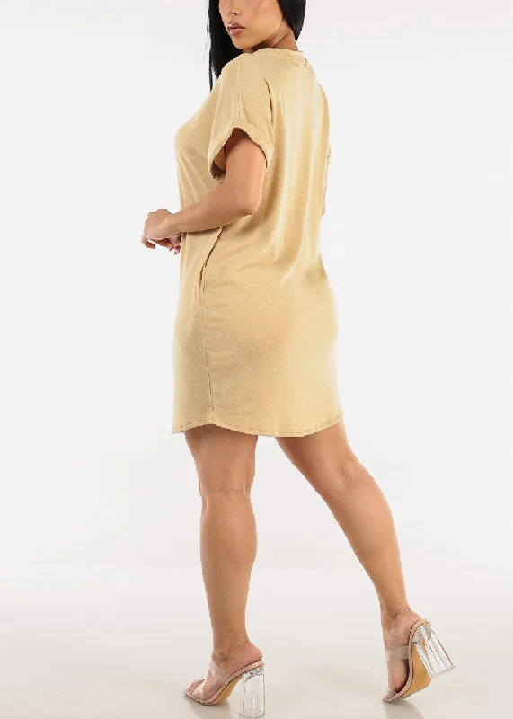 short-sleeve-vneck-mini-t-shirt-dress-mustard-d7577must