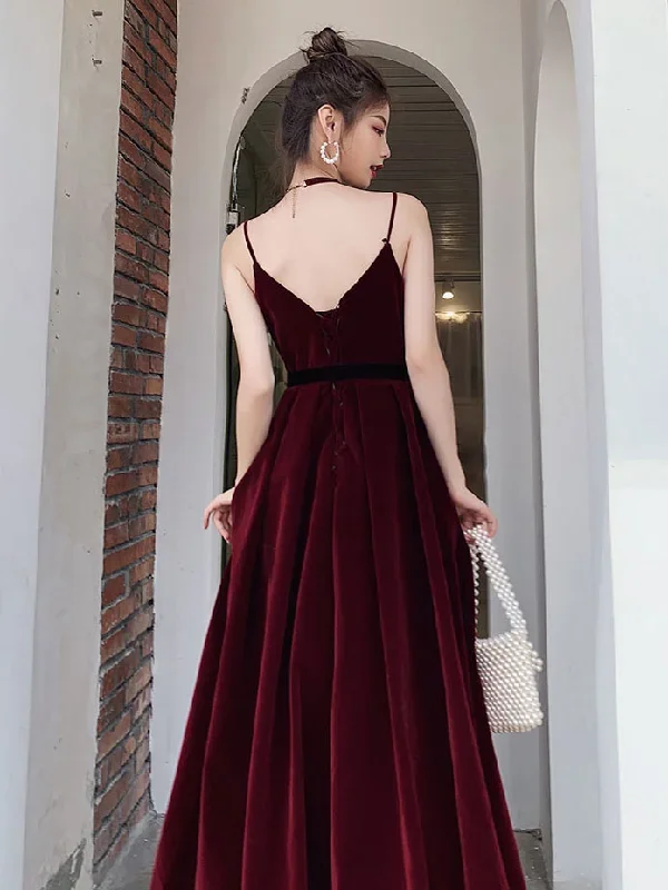 simple-burgundy-v-neck-velvet-long-prom-dress-burgundy-evening-dress