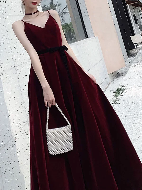 simple-burgundy-v-neck-velvet-long-prom-dress-burgundy-evening-dress