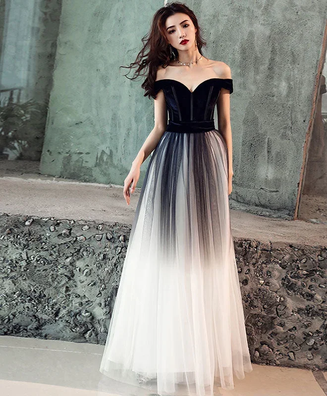 simple-tulle-off-shoulder-black-long-prom-dress-black-tulle-evening-dress