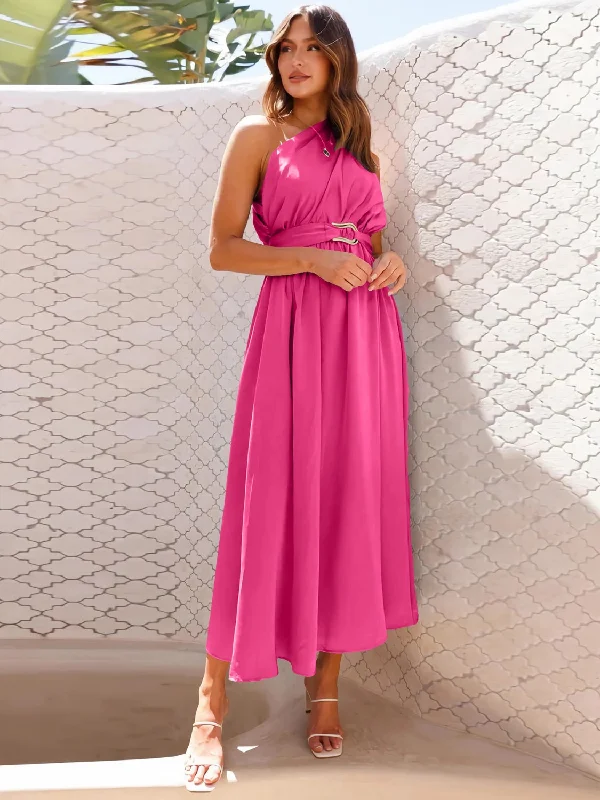 single-shoulder-midi-dress