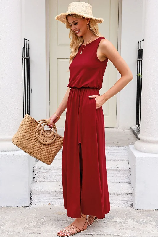 slit-round-neck-sleeveless-dress-1