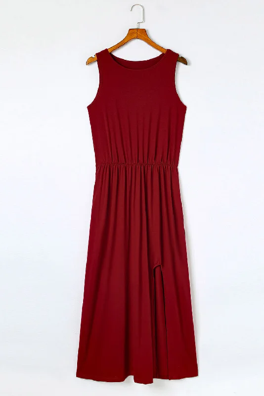 slit-round-neck-sleeveless-dress-1