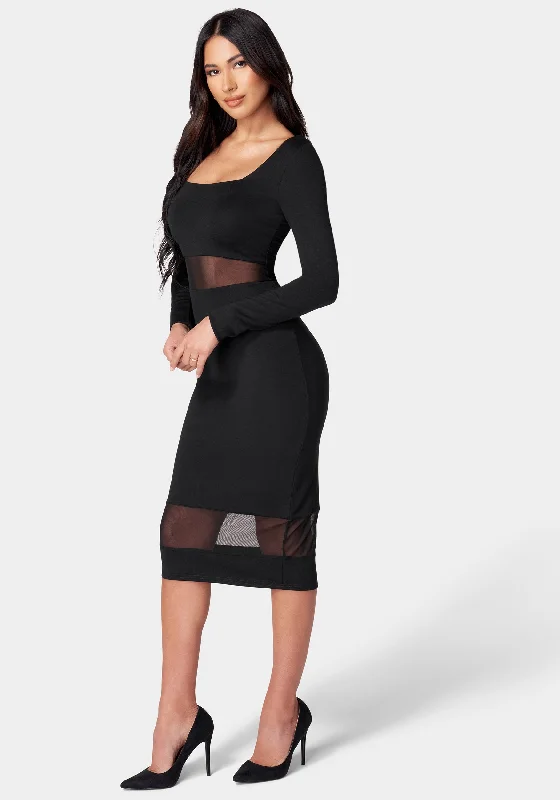 square-neck-mesh-inset-dress-jet-black