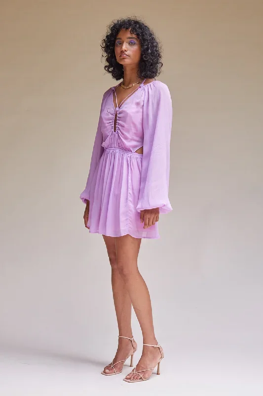 suboo-vela-sheer-long-sleeve-cut-out-mini-dress-lilac