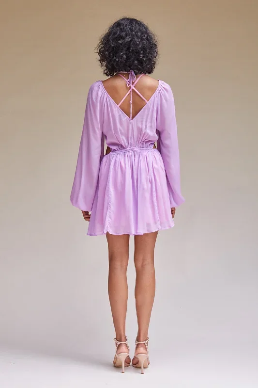 suboo-vela-sheer-long-sleeve-cut-out-mini-dress-lilac