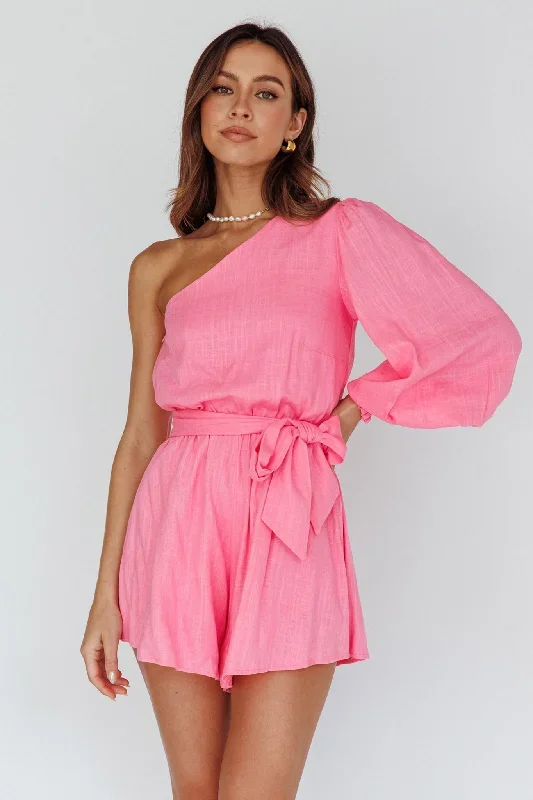 summer-lover-one-shoulder-long-sleeve-romper-pink