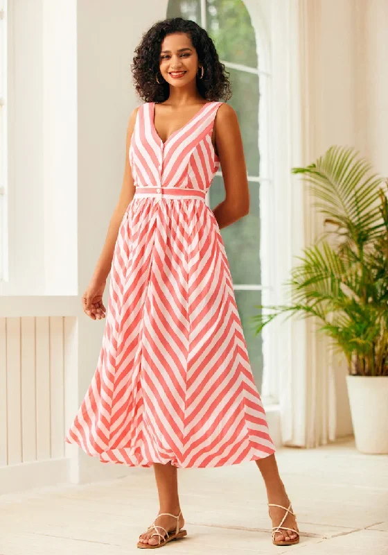 Sunbeam Striped Midi Dress