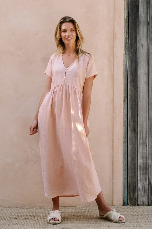 SUNSEEKER Midi Dress - rose linen