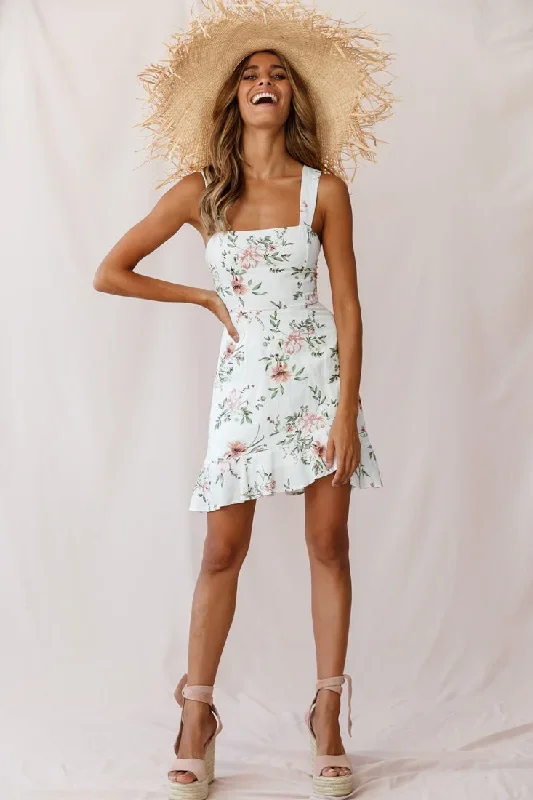 taj-lace-up-back-asymmetrical-hem-dress-floral-print-white