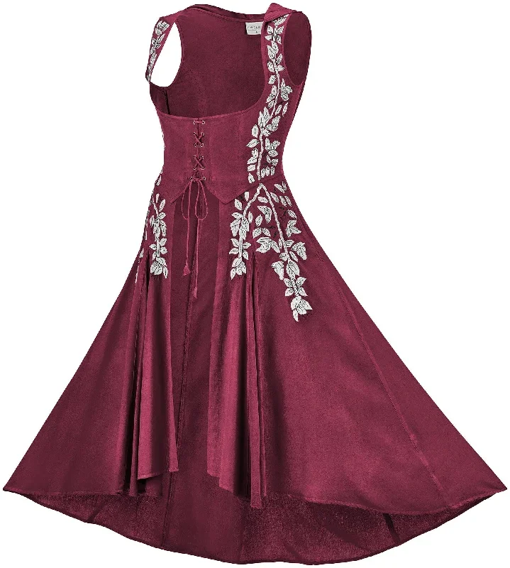 Tauriel Maxi Overdress Limited Edition Mulberry Blush Silver Embroidery