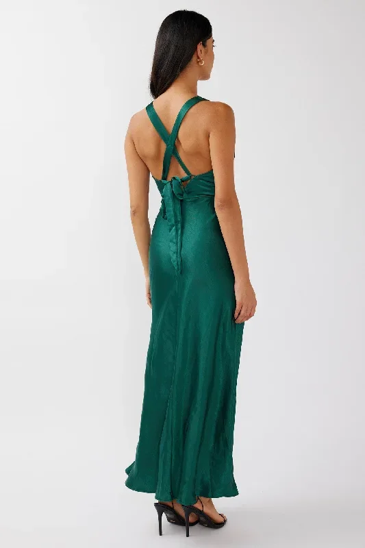 theriz-lace-trim-tied-back-maxi-dress-green