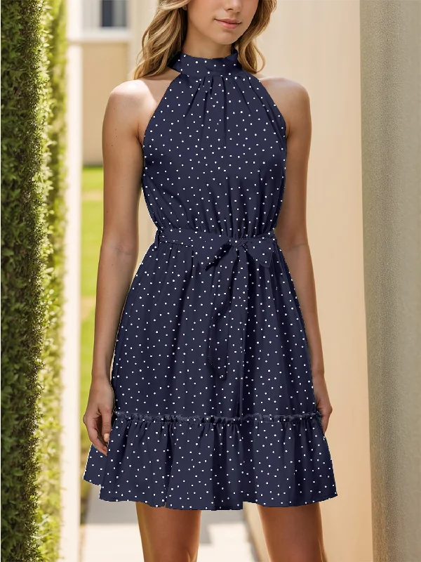 tied-polka-dot-grecian-sleeveless-dress