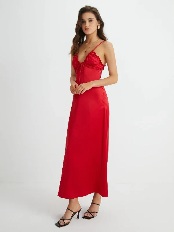 v-neck-backless-tie-front-long-dress