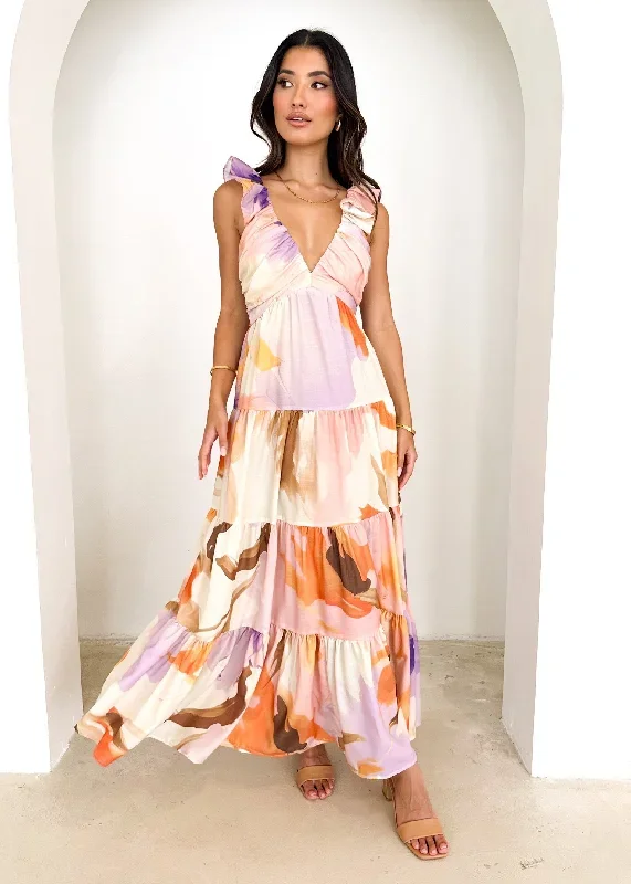 Yvette Maxi Dress - Lilac Calypso