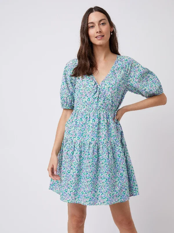 Zinnia Organic Wrap Mini Dress